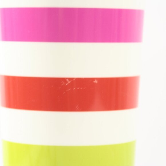 Kate Spade NY Candy Stripe Multi Color Insulated Tumbler New Straw 20oz / 591mL - Picture 13 of 13